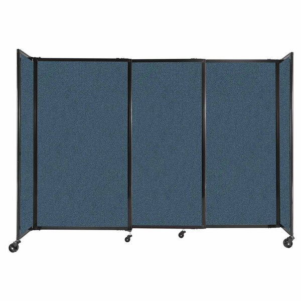 StraightWall Sliding Portable Partition 7'2" x 5' Caribbean Fabric